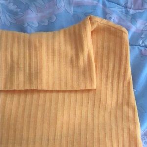 yellow orange turtleneck